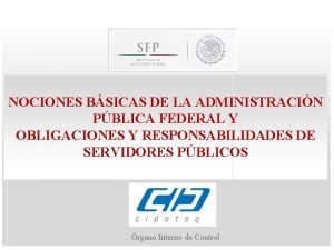 Organigrama de la administración pública federal