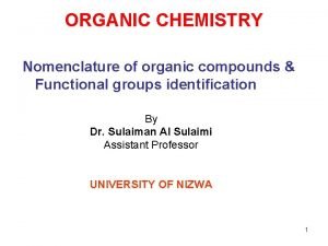 Priority when naming organic compounds