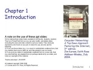 Chapter 1 Introduction A note on the use