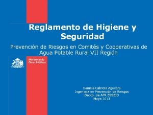 Reglamento de Higiene y Seguridad Prevencin de Riesgos