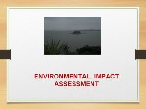 ENVIRONMENTAL IMPACT ASSESSMENT Environment Impact Assessment What is