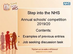 Step into the nhs competition