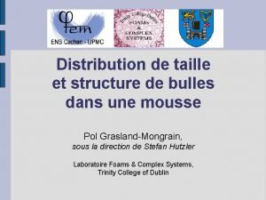 Distribution de taille et structure de bulles dans