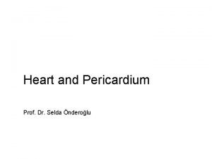 Heart and Pericardium Prof Dr Selda nderolu Prof