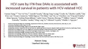 HCV cure by IFNfree DAAs is associated with