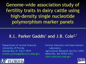 Genomewide association study of fertility traits in dairy
