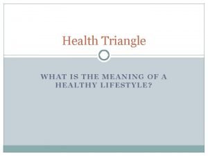 Health triangle meaning