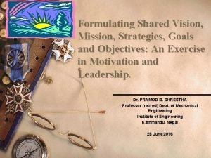 Vision mission strategie pyramide