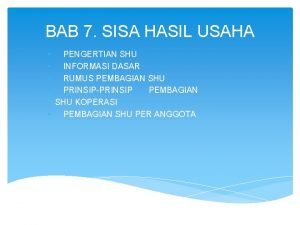 Informasi dasar shu Informasi dasar shu