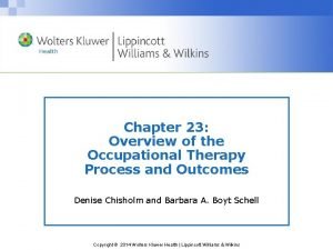 Occupational therapy process