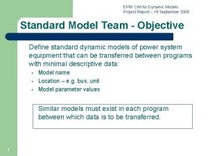 EPRI CIM for Dynamic Models Project Report 18