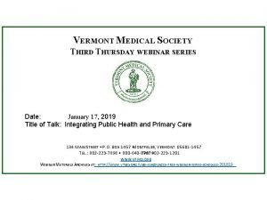 Vermont department of health