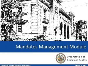 Mandate management system