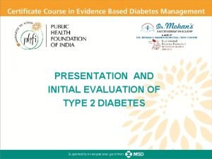 Certificate course in evidence based diabetes management