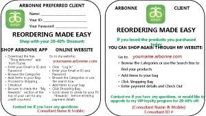 Arbonne preferred client