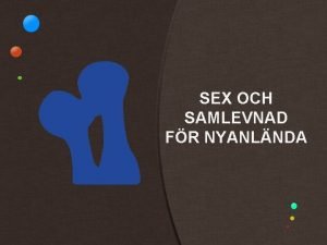 SEX OCH SAMLEVNAD FR NYANLNDA David Saleh Davidalmaeuropa