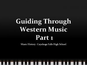 Guiding Through Western Music Part 1 Music History