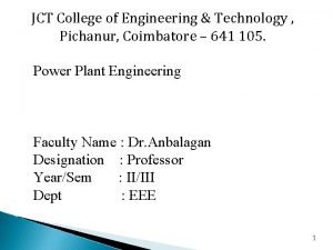 JCT College of Engineering Technology Pichanur Coimbatore 641