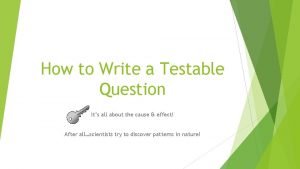 Testable questions worksheet answers