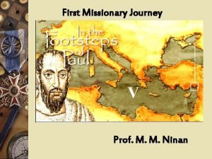 First Missionary Journey V Prof M M Ninan