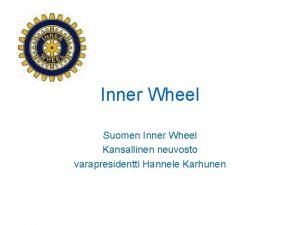 Inner Wheel Suomen Inner Wheel Kansallinen neuvosto varapresidentti