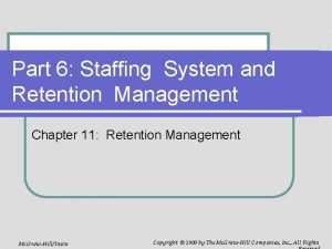 Part 6 Staffing System and Retention Management Chapter