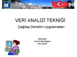 VER ANALZ TEKN ada Denetim Uygulamalar Hazrlayan Yeminli