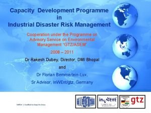 Capacity Development Programme in Industrial Disaster Risk Management