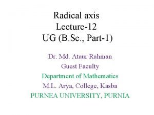 Radical axis of two circles formula