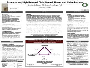 Dissociation High Betrayal Child Sexual Abuse and Hallucinations