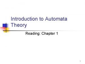 Automata chapter 1