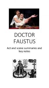 Doctor faustus synopsis