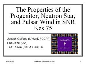 Key properties of the progenitor star