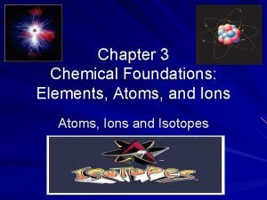 Chapter 3 Chemical Foundations Elements Atoms and Ions