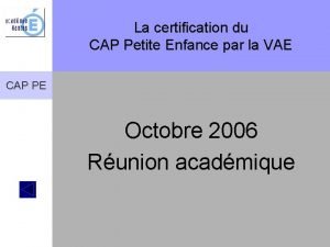 La certification du CAP Petite Enfance par la