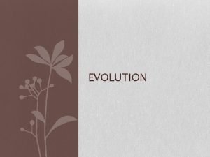 EVOLUTION Taxonomy Taxonomy is the science of classifying