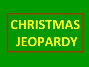 Christmas jeopardy