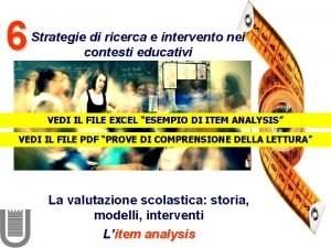 6 Strategie di ricerca e intervento nei contesti