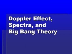 Doppler effect big bang