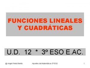 Tipos de funciones lineales