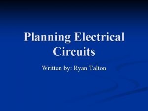 Planning electrical circuits
