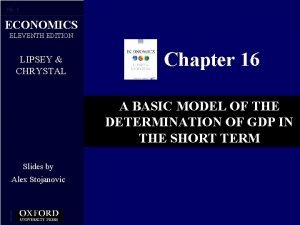 16 1 ECONOMICS ELEVENTH EDITION LIPSEY CHRYSTAL Chapter