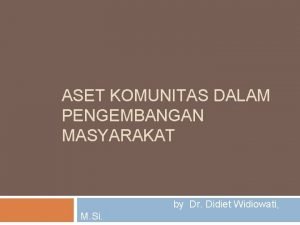 Aset sosial adalah