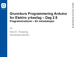 Arduino programmering