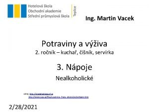 Ing Martin Vacek Potraviny a viva 2 ronk