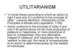 Act utilitarianism definition