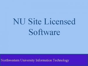 Northwestern it software