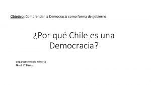 Objetivo de la democracia