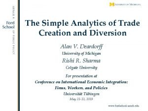 The Simple Analytics of Trade Creation and Diversion