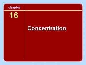 Difference between focus and concentration